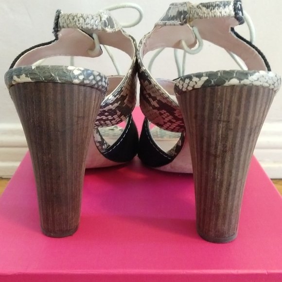 Plenty by Tracy Reese "Annie" Leather and Canvas Sandals - Size 38 (US 8) - Picture 4 of 12